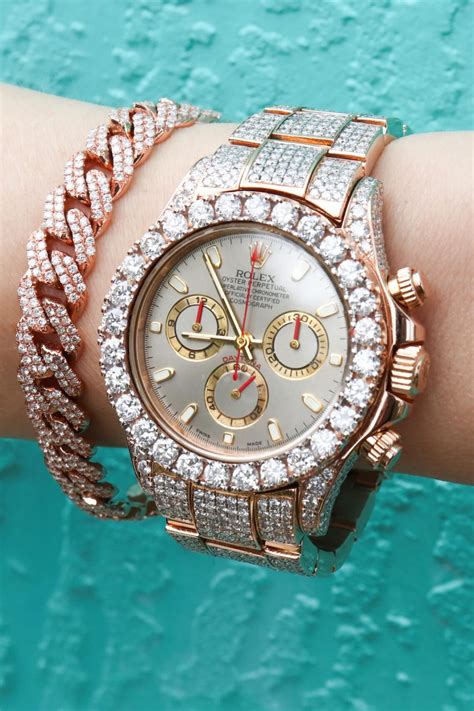 iced out rose gold rolex|iced out Rolex price.